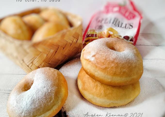 Langkah Mudah untuk Membuat Donat Lembut 1x Proofing No Telur, No Susu cuma 6 bahan Anti Gagal