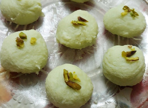A picture of Green Mango Sandesh.