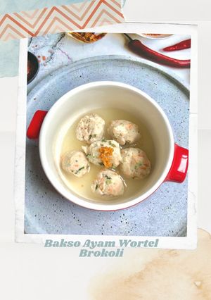 Foto resep Mpasi 9m+ - Bakso Ayam Wortel Brokoli