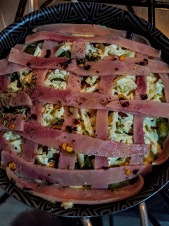 Una foto de PASTA FROLA De Jamón Dulce y Habichuelas al Ajillo...!
