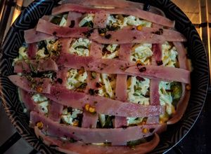 Una foto de PASTA FROLA De Jamón Dulce y Habichuelas al Ajillo...!