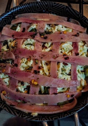 Una foto de PASTA FROLA De Jamón Dulce y Habichuelas al Ajillo...!