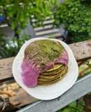 Matcha Pancakes with creamcheese