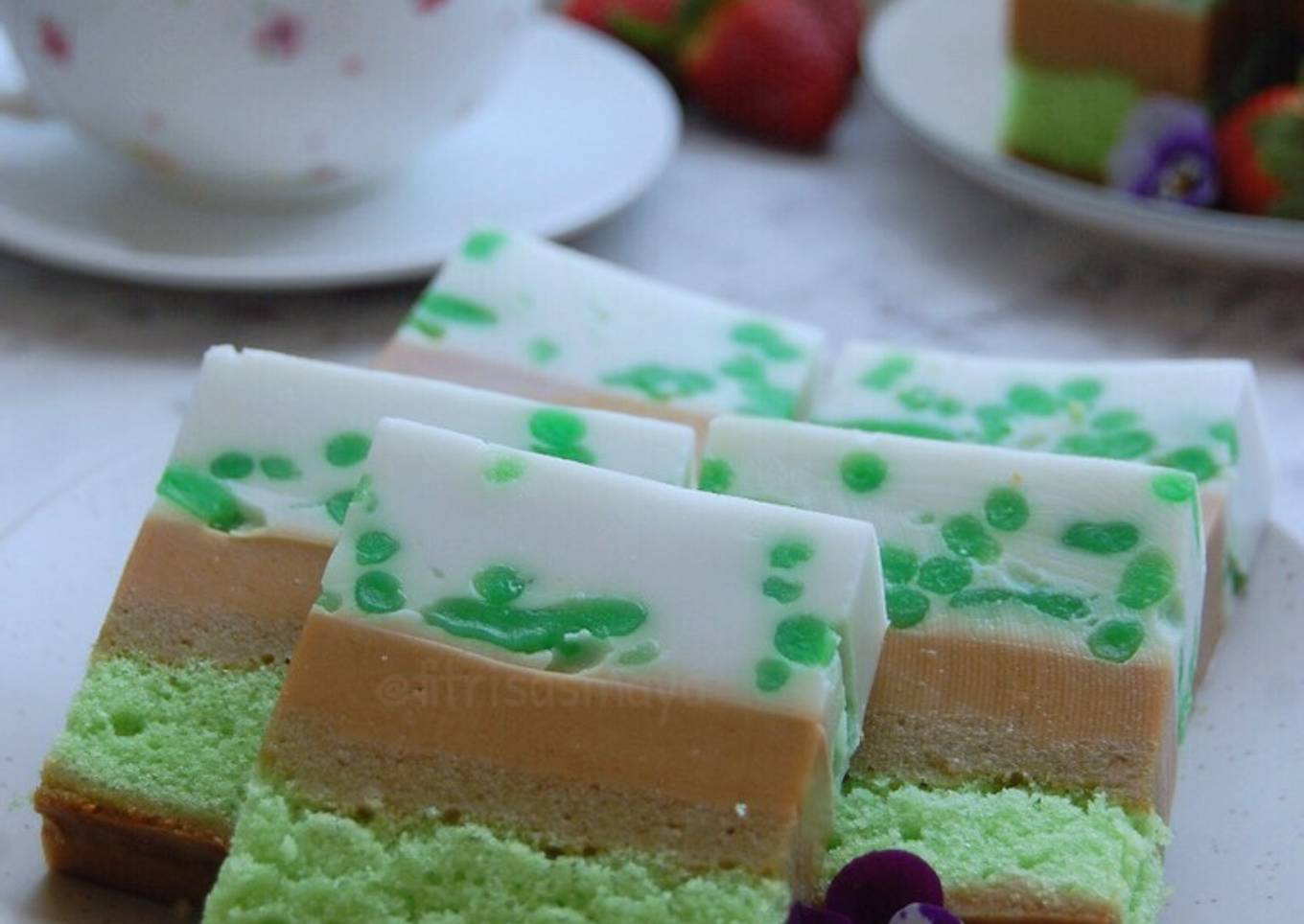 Pandan Cake Cendol Palm Sugar Pudding