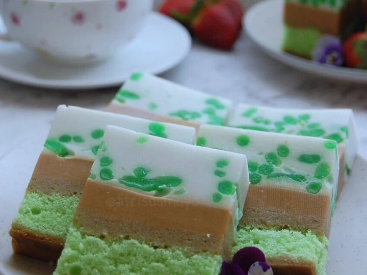 Langkah Gampang Membuat Resep Pandan Cake Cendol Palm Sugar Pudding yang Menggugah Selera Anti Ribet, Lezat