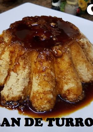 Una foto de Flan de turrón (Receta de Aitor)