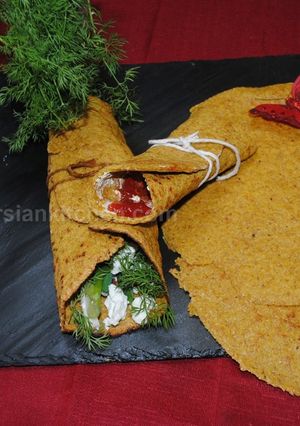 A picture of Flax seed Naan Bread.