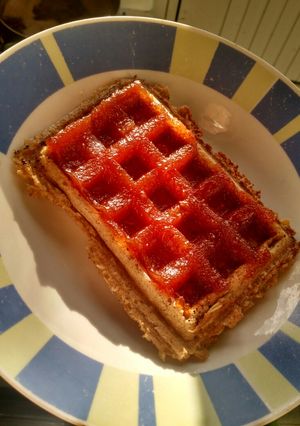 Una foto de Gofres veganos