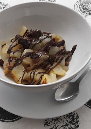 O poză a rețetei Pere "bețive" la cuptor.