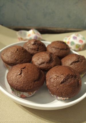 Kakaós-barackos muffin recept fotója