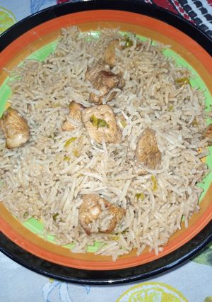 A picture of Simple Spiced Chicken Biryani.