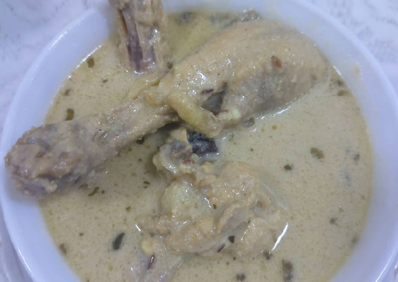 Chicken shahi white korma