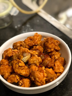 A picture of Deep Fried Chicken Fillet with Worcestershire Sauce.