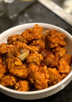 A picture of Deep Fried Chicken Fillet with Worcestershire Sauce.