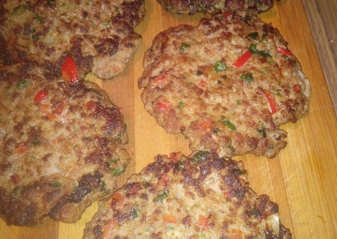 Hamburguesa casera de carne picada