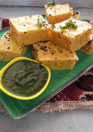 A picture of Instant besan dhokla😋❤.