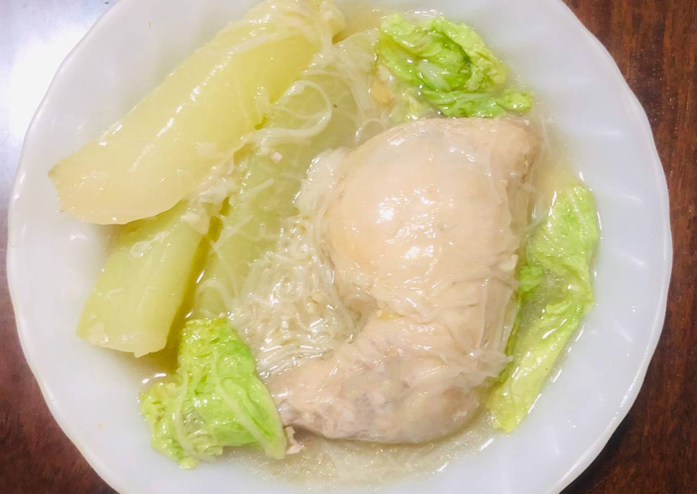 Chicken Tinola Soup with Misua