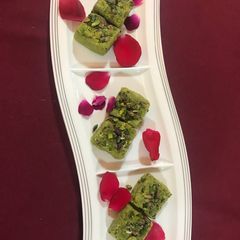 Green peas and pista Burfi A picture of Green peas and pista Burfi.
