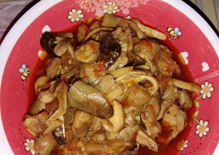 Resep Sanga cabe mercon jamur sawit, Lezat Sekali