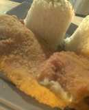 Milanesas de merluza -acompañadas de tamales🍴