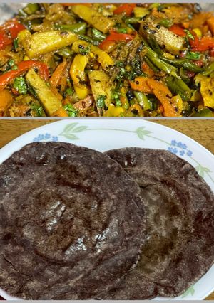 A picture of Ragi roti.