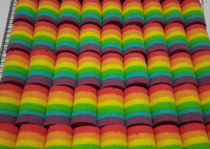 1. Rainbow Rollcake