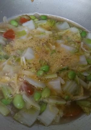 Foto resep Tumis Edamame Sawi Putih
