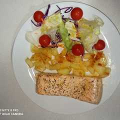 Foto principal de Salmón y patatas al vapor con robot Clickchef