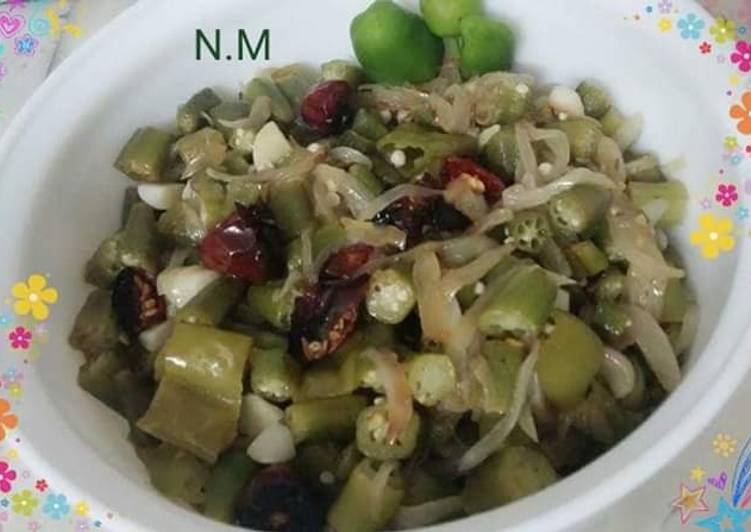 Easiest Way to Make Any-night-of-the-week Bhindi_khare_masaly_ki