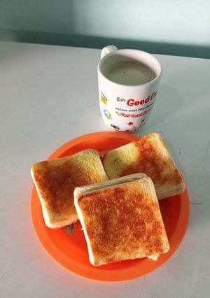 Foto resep Roti bakar isi coklat