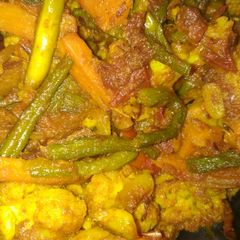 A picture of Mix vegetable curry.