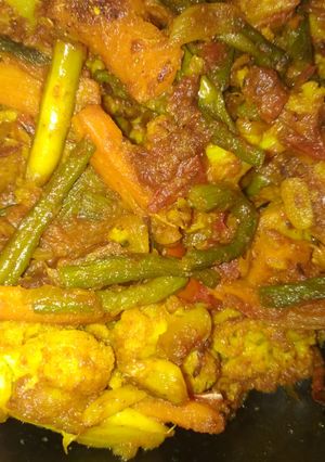 A picture of Mix vegetable curry.