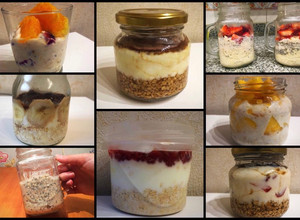 Una foto de Desayunos en frasco con avena light, completos y saludables para variar las mañanas