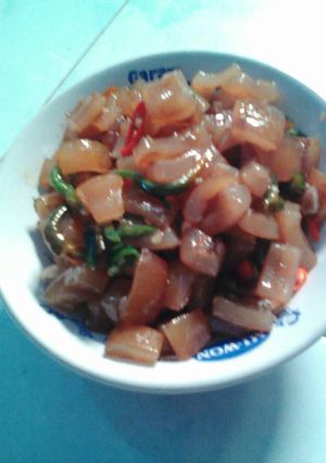 Foto resep Oseng kikil Lombok ijo