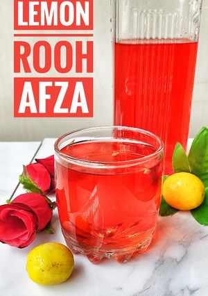 A picture of Lemon rooh afza.
