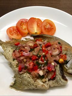 Foto resep •Ikan Bawal Sambal Mantah• by Dapur Itha