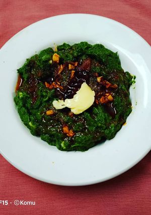 A picture of Sarson da saag or Sarson ka saag.