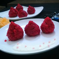 A picture of Red Velvet Modak.