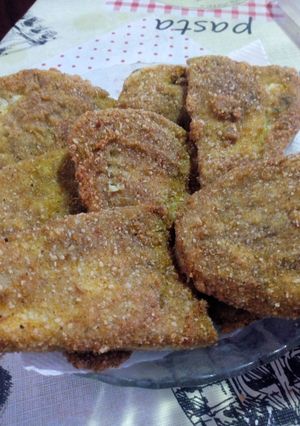 Una foto de Milanesas de Berenjena