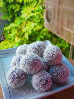 Foto resep Purple Sweet Potato Ondeh Ondeh Vegan