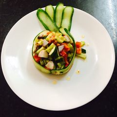 A picture of Healthy cucumber salad.
