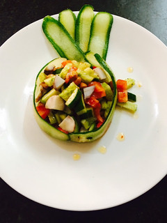 A picture of Healthy cucumber salad.