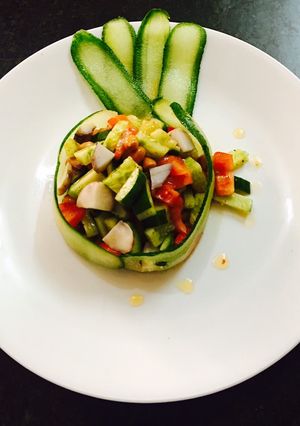 A picture of Healthy cucumber salad.