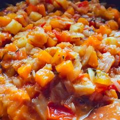Mix veg korma (without coconut) A picture of Mix veg korma (without coconut).