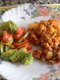 Pechuga de pollo con verduras