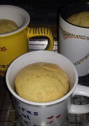 Una foto de Ricos mugcakes sabor vainilla