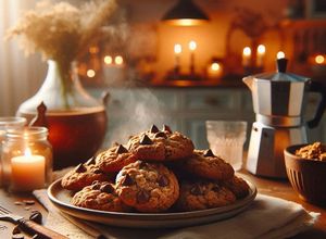 Foto di Biscotti di avena co gocce di cioccolato