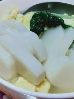 雞蛋蔬菜寧波年糕湯 的食譜成品照片