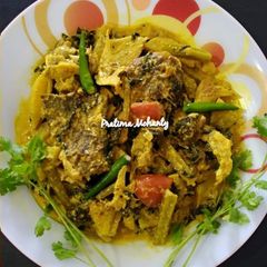 A picture of Malabar Spinach Fish Head Curry.