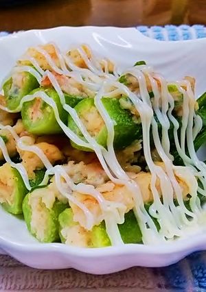 秋葵鑲蝦 的食譜成品照片